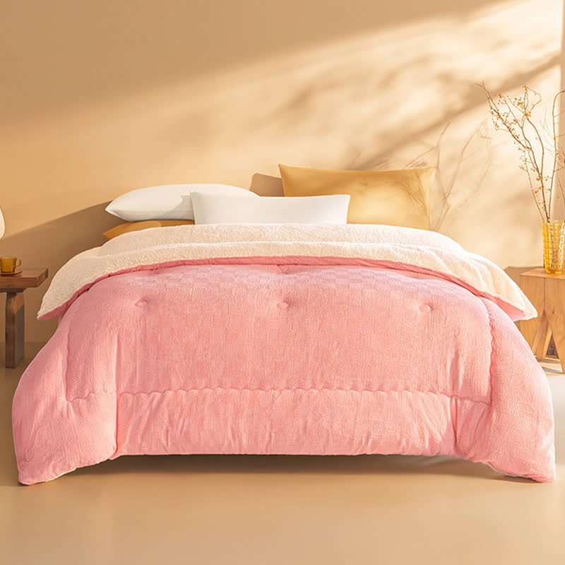Coperta in pile spesso e caldo con piumone