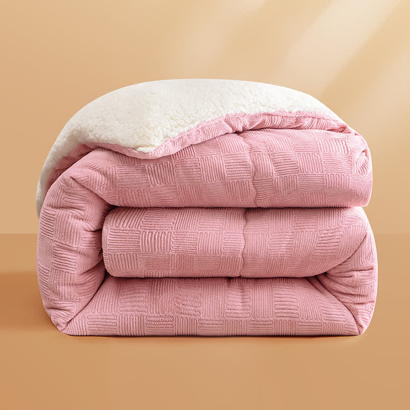 Coperta in pile spesso e caldo con piumone