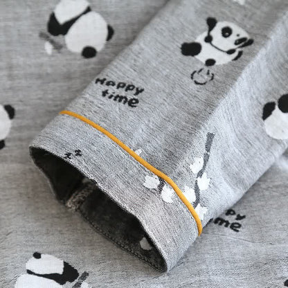 Pigiama in cotone con coppia di simpatici panda
