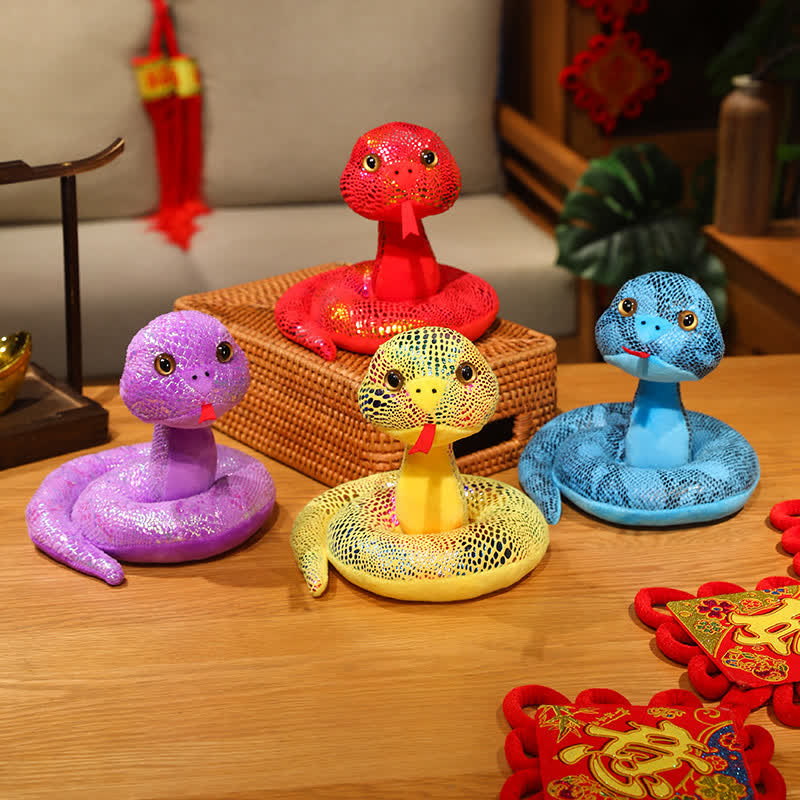 Mascotte colorata a forma di serpente, regalo di Capodanno