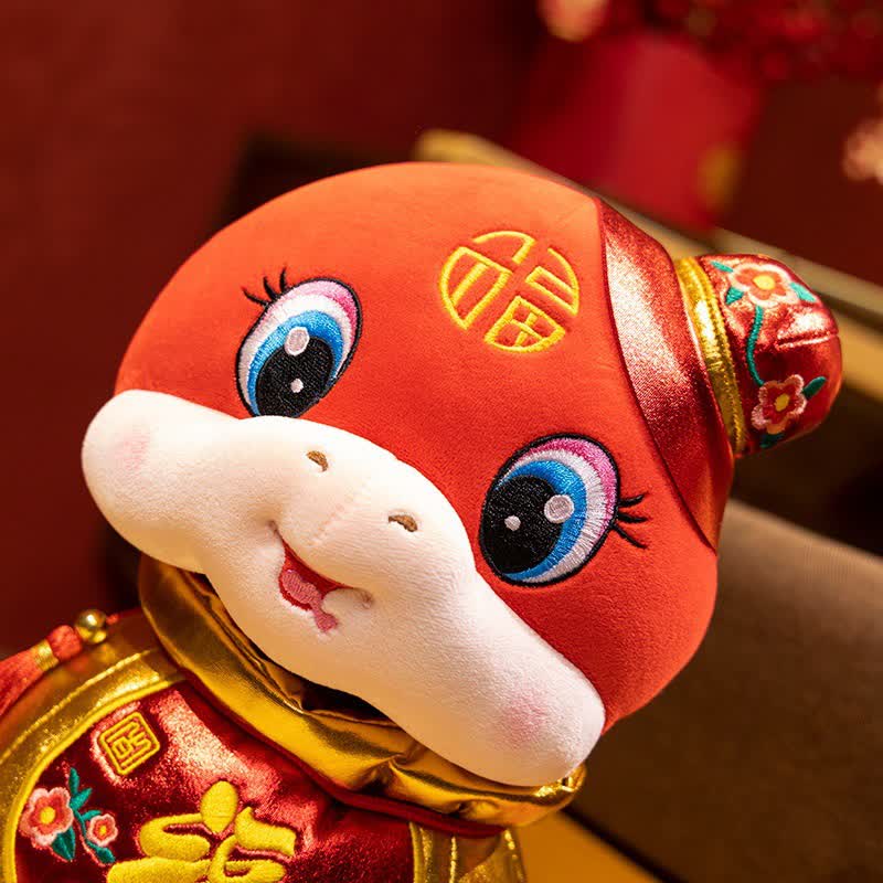 Ornamento decorativo di peluche a forma di serpente mascotte festivo