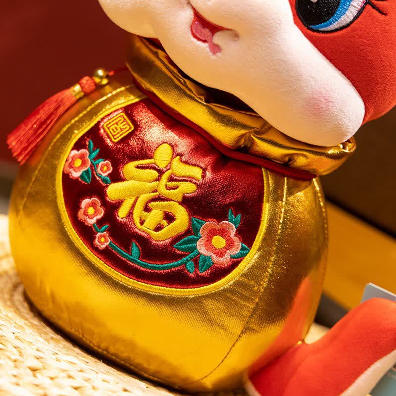 Ornamento decorativo di peluche a forma di serpente mascotte festivo