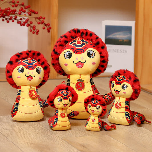 Simpatico peluche a forma di serpente mascotte