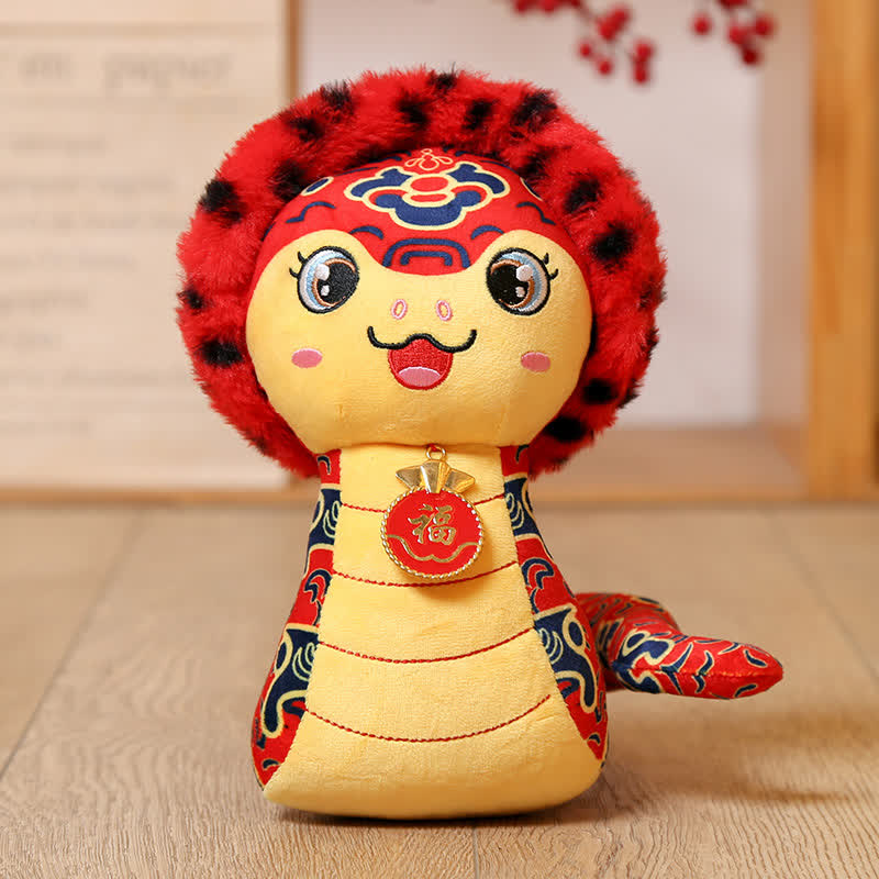 Simpatico peluche a forma di serpente mascotte
