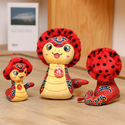 Simpatico peluche a forma di serpente mascotte