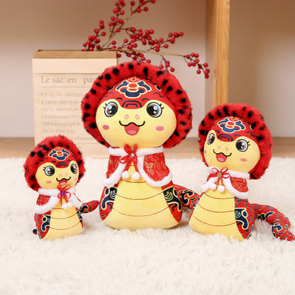 Simpatico peluche a forma di serpente mascotte