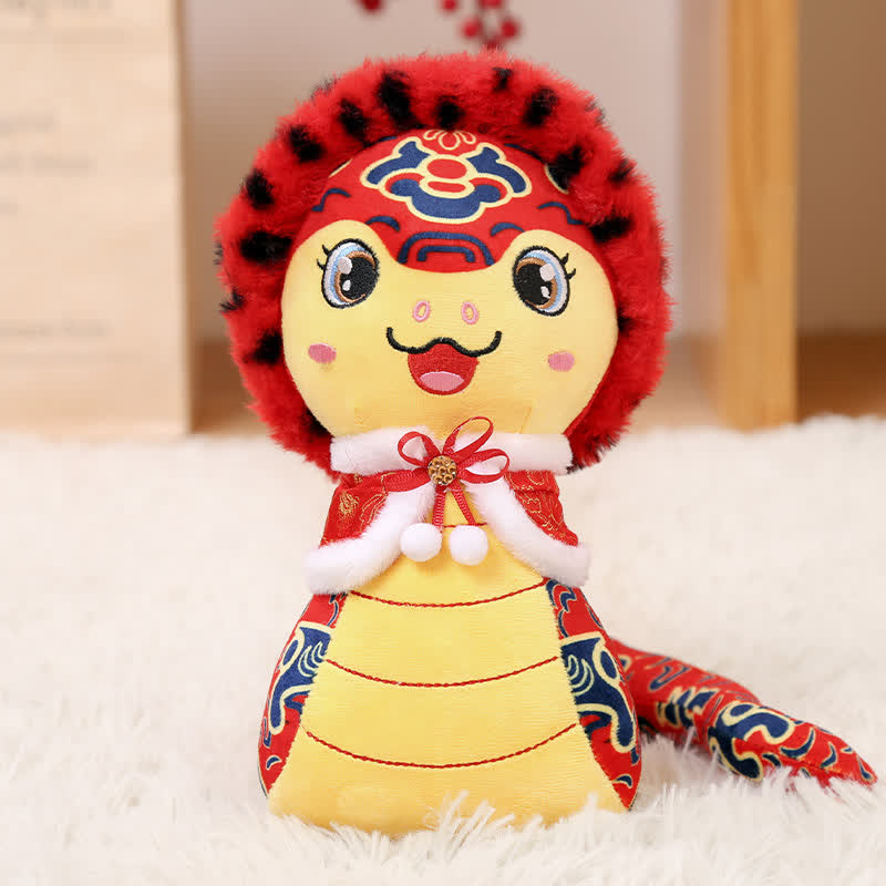 Simpatico peluche a forma di serpente mascotte