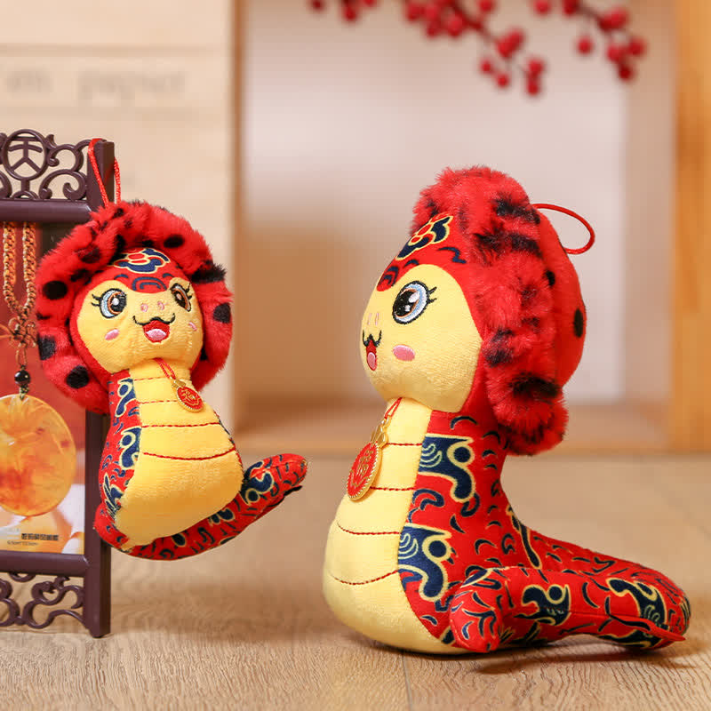 Simpatico peluche a forma di serpente mascotte