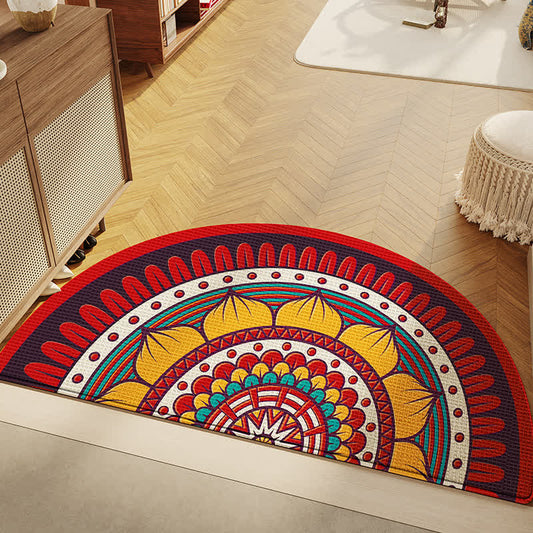Tappetino antiscivolo semicircolare in stile retrò