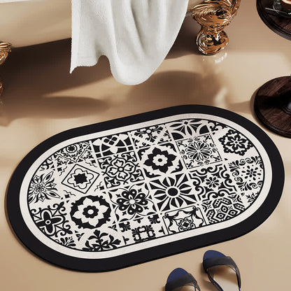 Tappetino da bagno vintage elegante ad asciugatura rapida