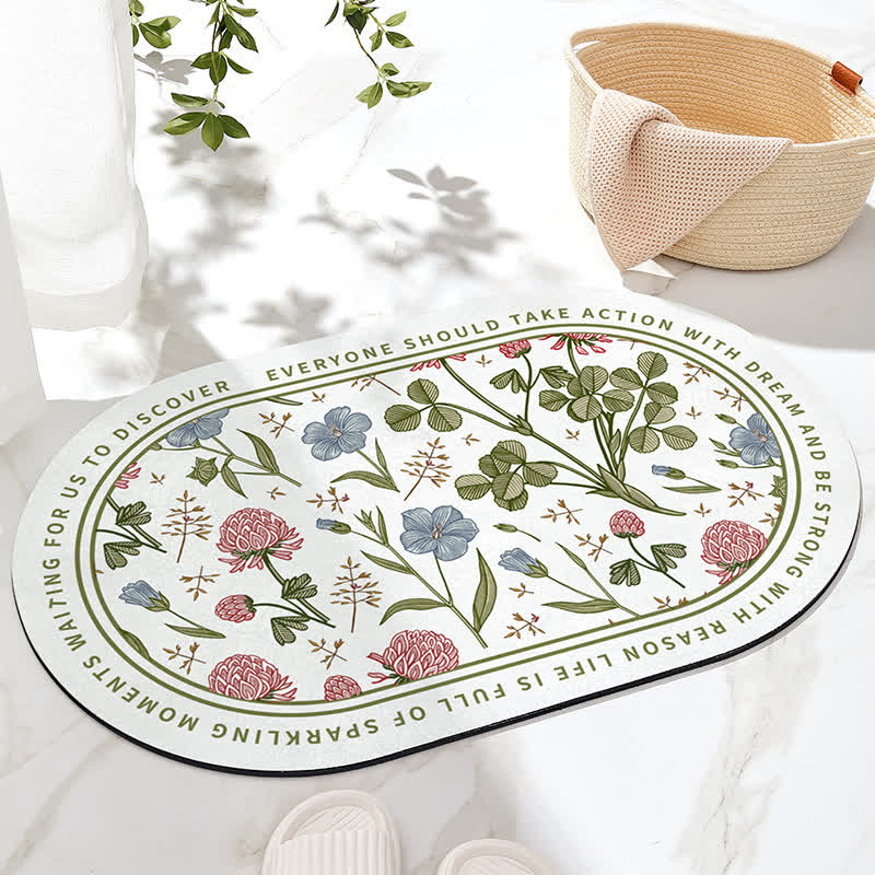 Tappetino da bagno antiscivolo Refresh Floral