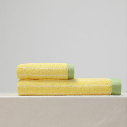 Accappatoio a righe colorblock in puro cotone
