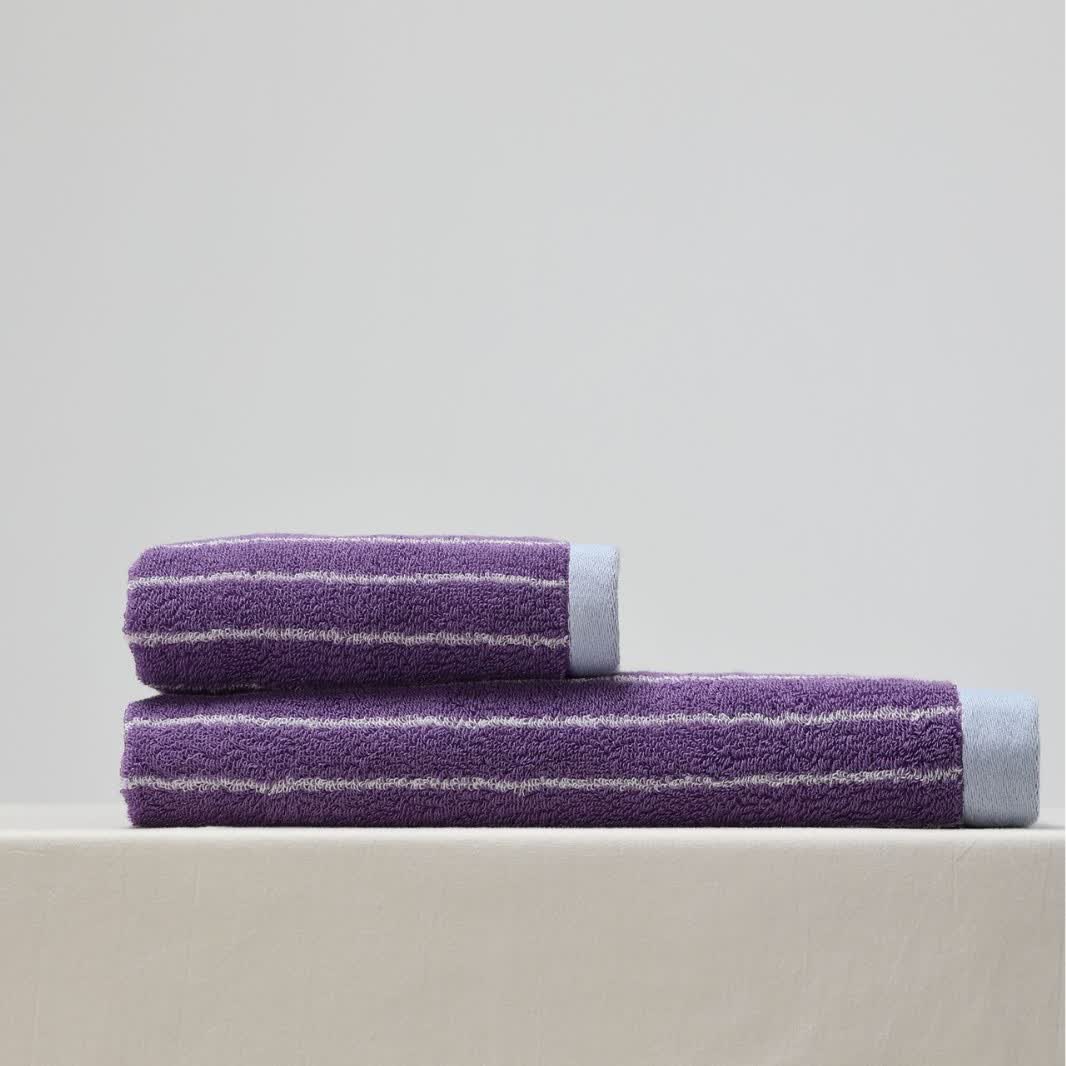 Accappatoio a righe colorblock in puro cotone