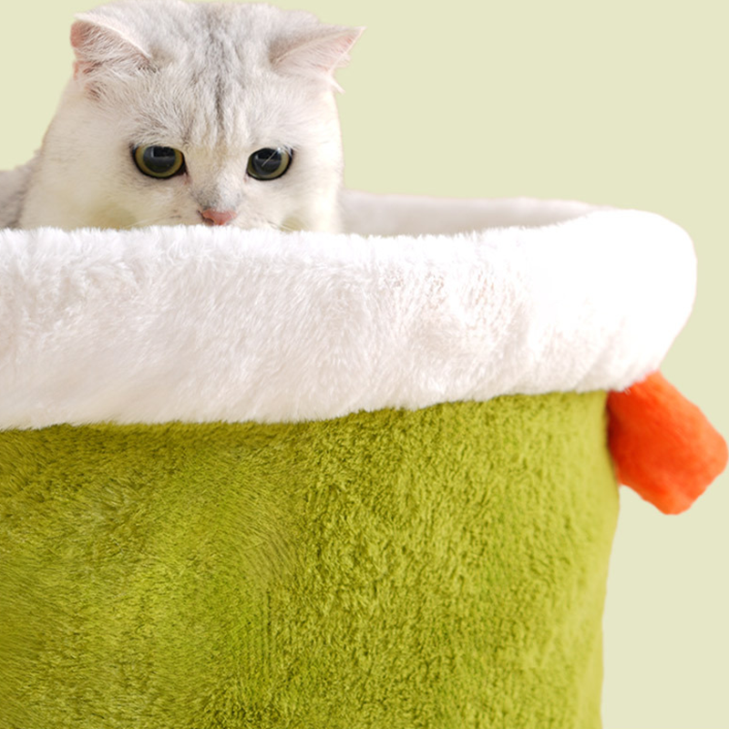 Cuccia per animali domestici in caldo pile a forma di pentola chiusa