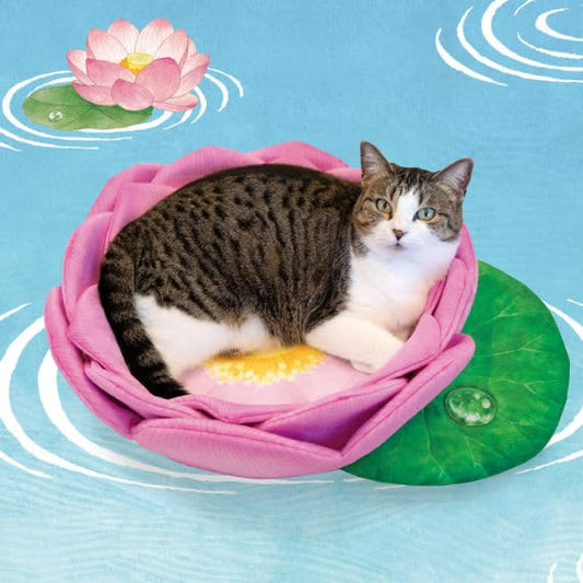 Cuccia per animali domestici in pile caldo a forma di loto