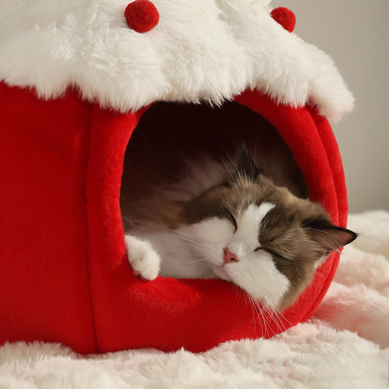 Grazioso letto invernale in pile caldo per animali domestici