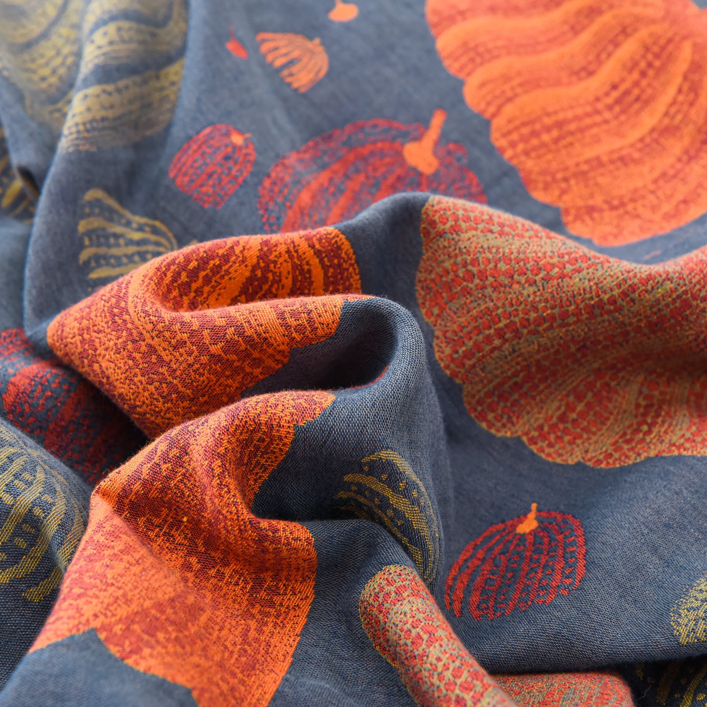 Set di biancheria da letto in garza di cotone color zucca (4 pezzi)