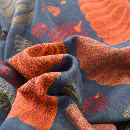 Set di biancheria da letto in garza di cotone color zucca (4 pezzi)