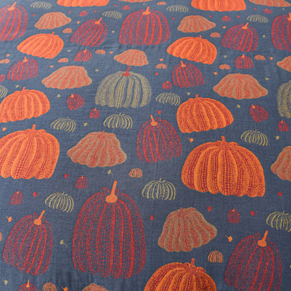 Set di biancheria da letto in garza di cotone color zucca (4 pezzi)