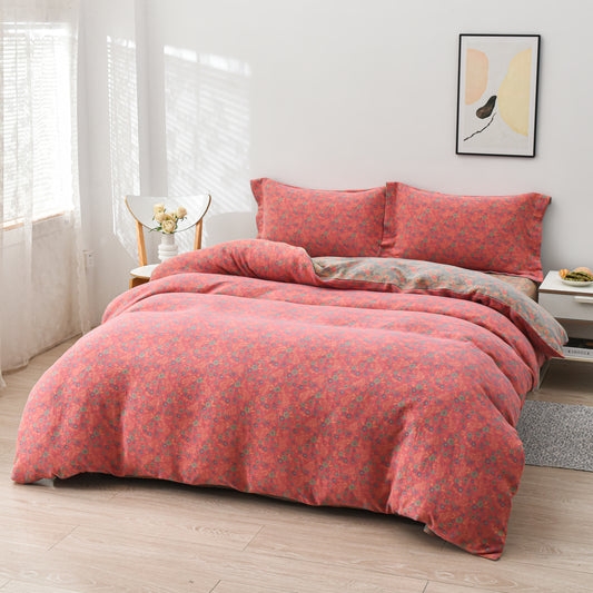 Set copripiumino in cotone pastorale (4 pezzi)