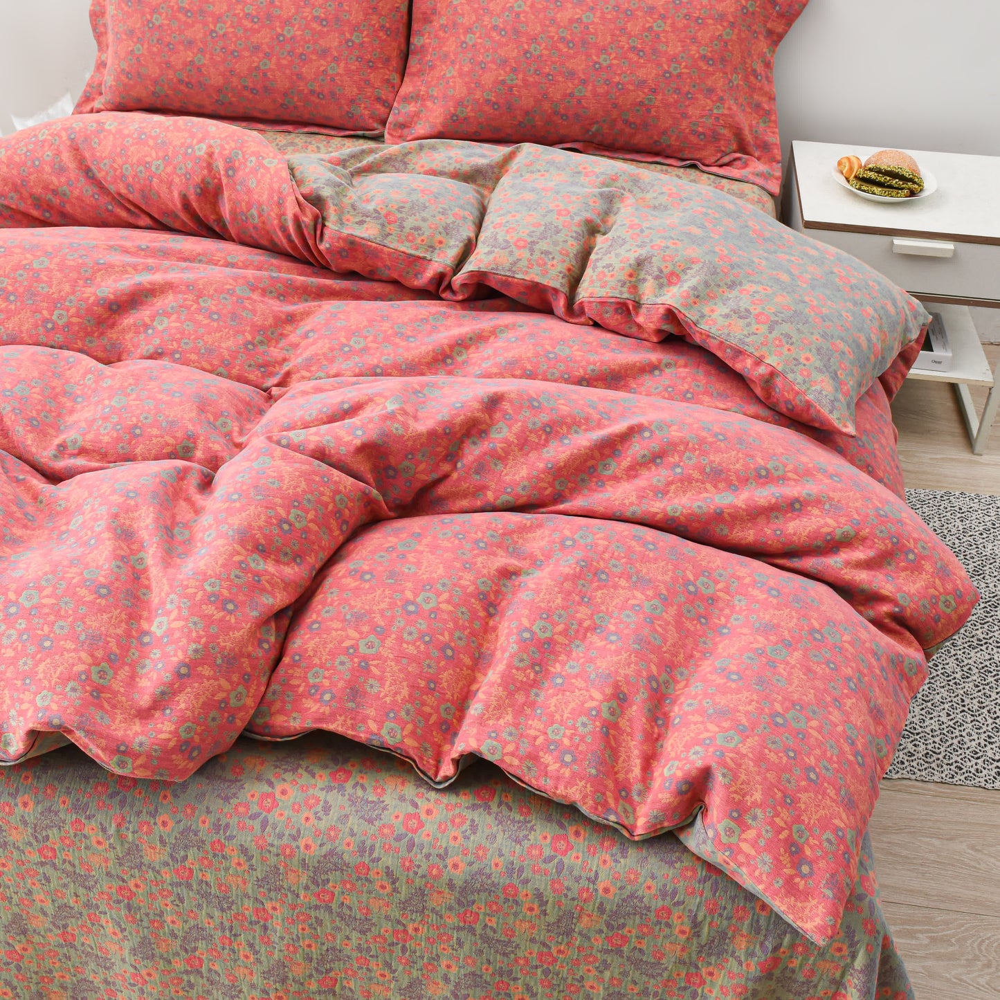 Set copripiumino in cotone pastorale (4 pezzi)