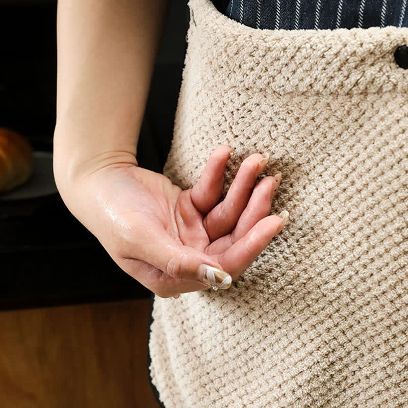 Grembiule da cucina a righe semplice con tasca