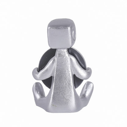 Piccola statua in resina di robot con slogan