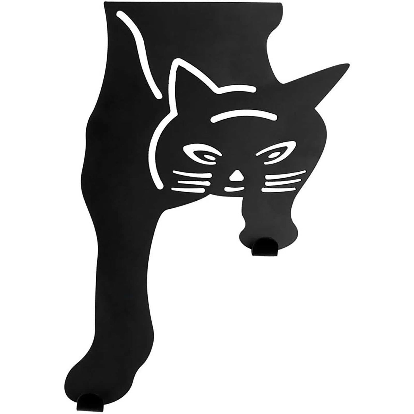 Gancio sopraporta a forma di gatto nero