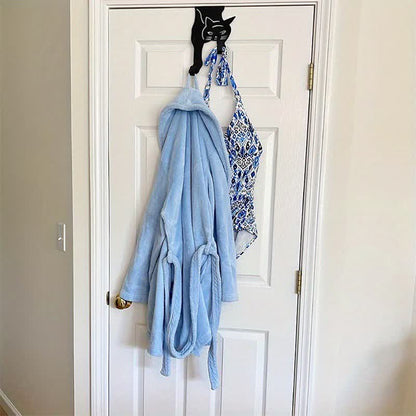 Gancio sopraporta a forma di gatto nero