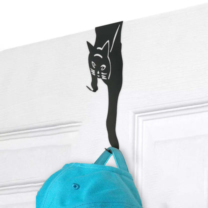 Gancio sopraporta a forma di gatto nero