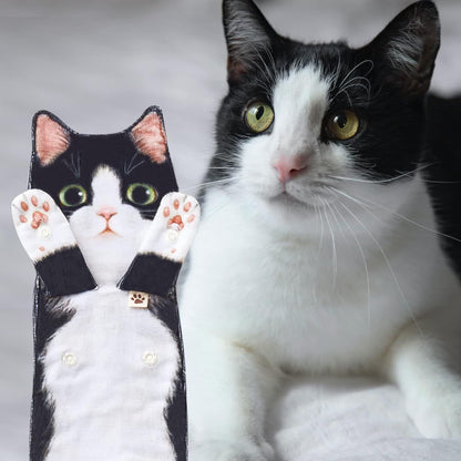 Asciugamano da bagno e cucina a forma di gatto, da appendere