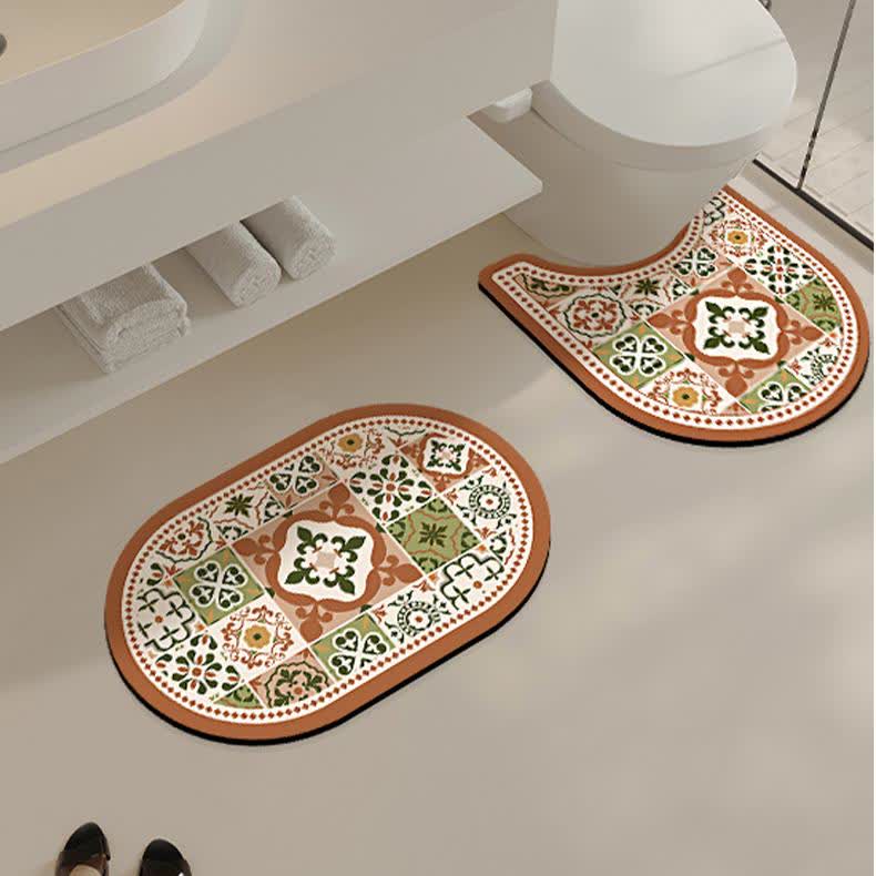 Tappetino da bagno assorbente in fango diatomeico vintage