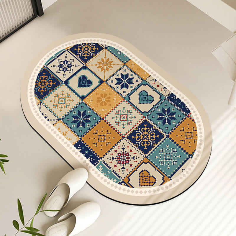 Tappetino da bagno assorbente in fango diatomeico vintage