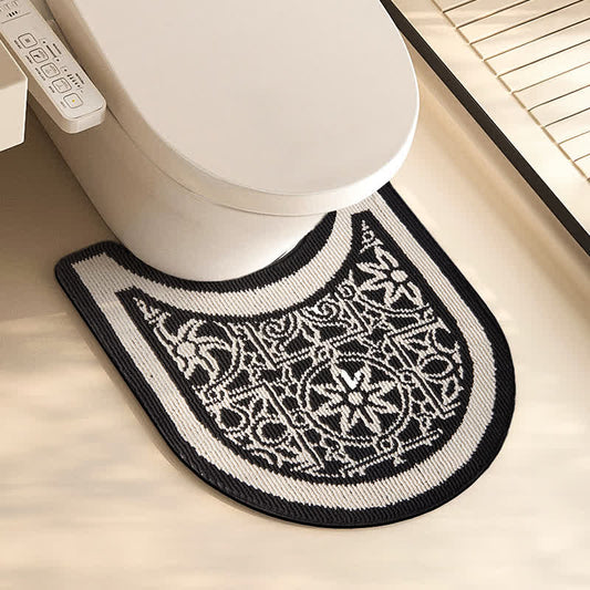 Tappetino per WC antiscivolo a forma di U in peluche