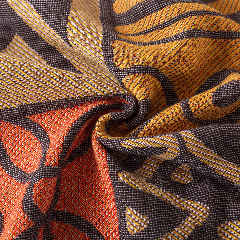 Coperta reversibile in garza di cotone con motivo geometrico bohémien