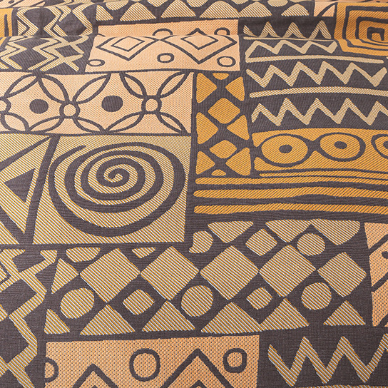Coperta reversibile in garza di cotone con motivo geometrico bohémien