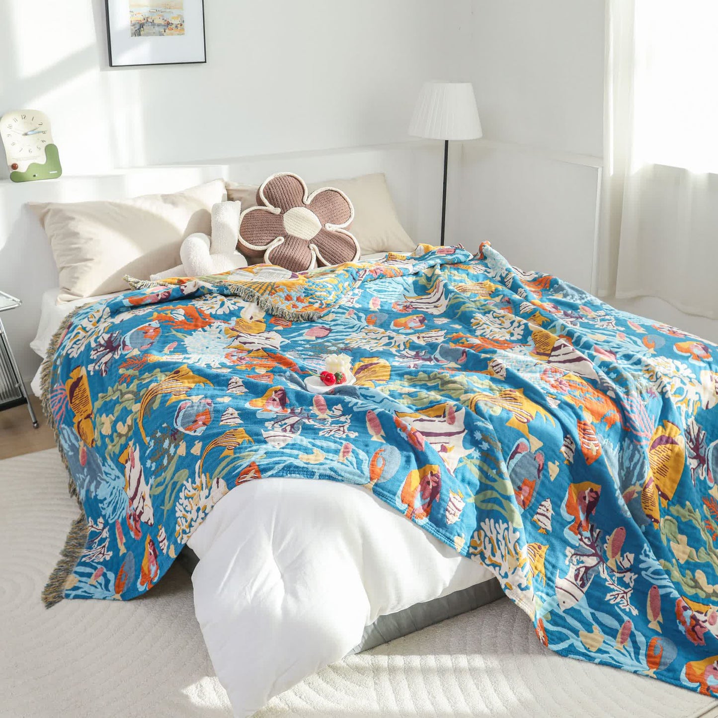 Coperta in garza di cotone Underwater World