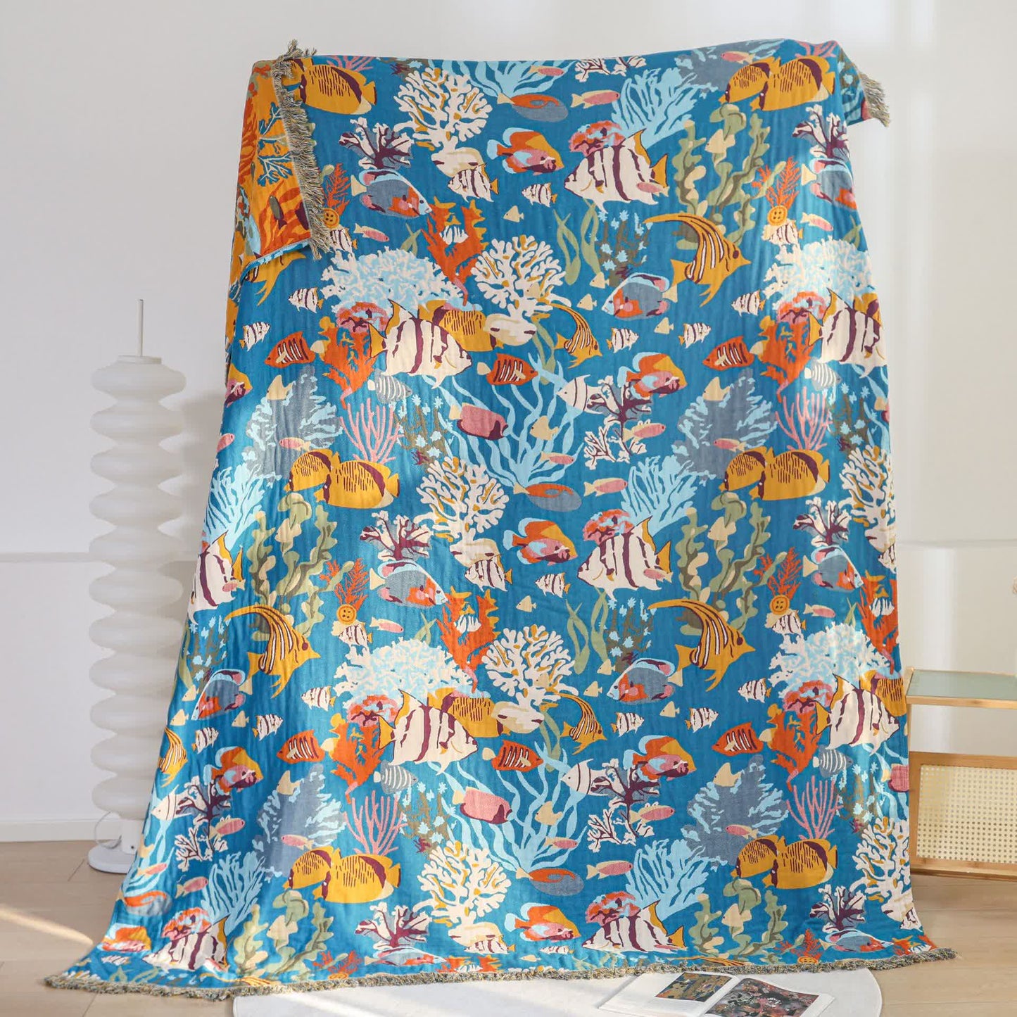 Coperta in garza di cotone Underwater World