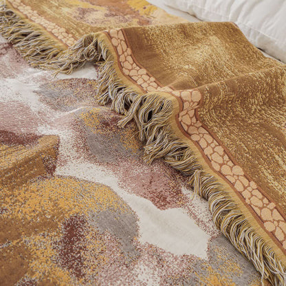 Trapunta reversibile in garza di cotone Blooming Flower