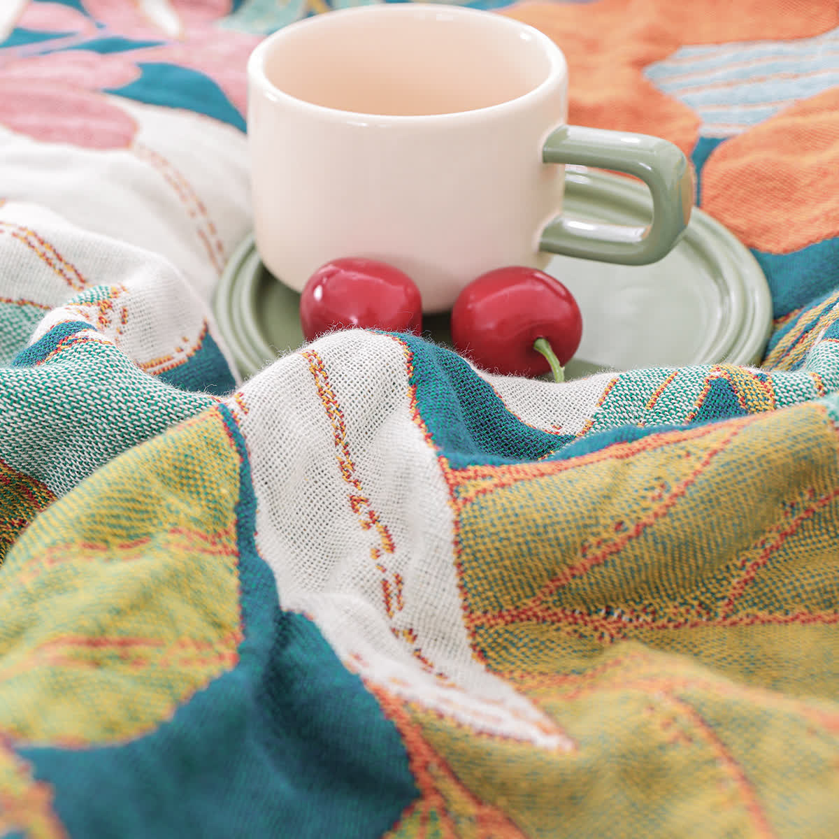 Coperta in garza di cotone in stile rurale da fattoria