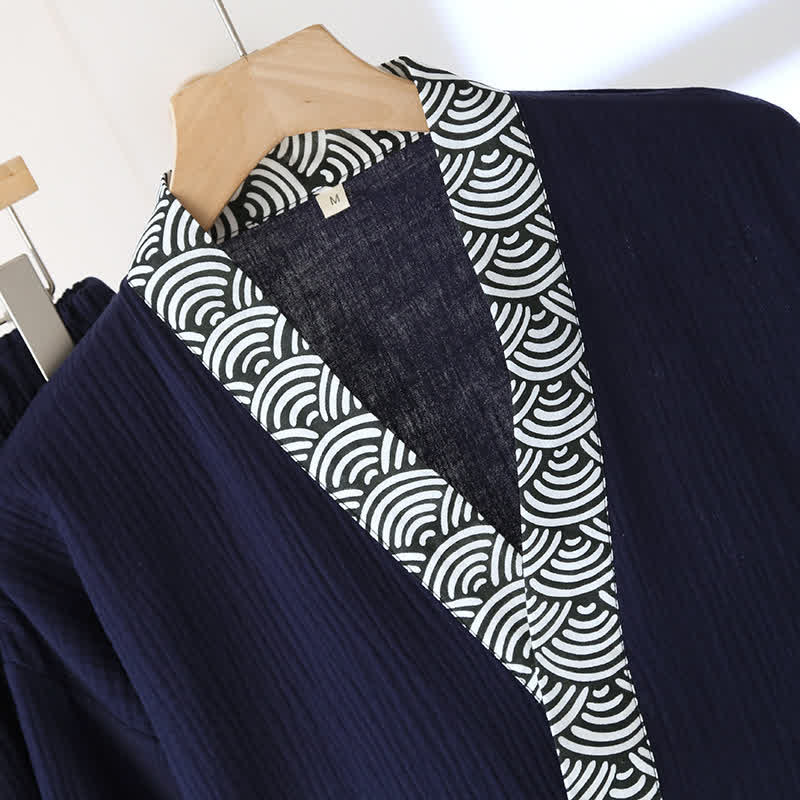 Pigiama Kimono in garza di cotone neutro