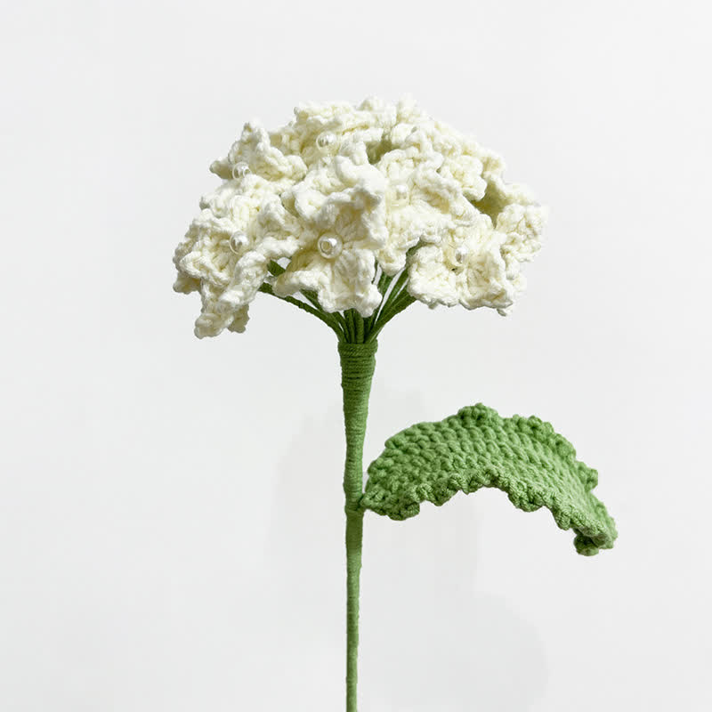Bouquet di ortensie all'uncinetto, decorazione per la casa