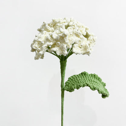 Bouquet di ortensie all'uncinetto, decorazione per la casa
