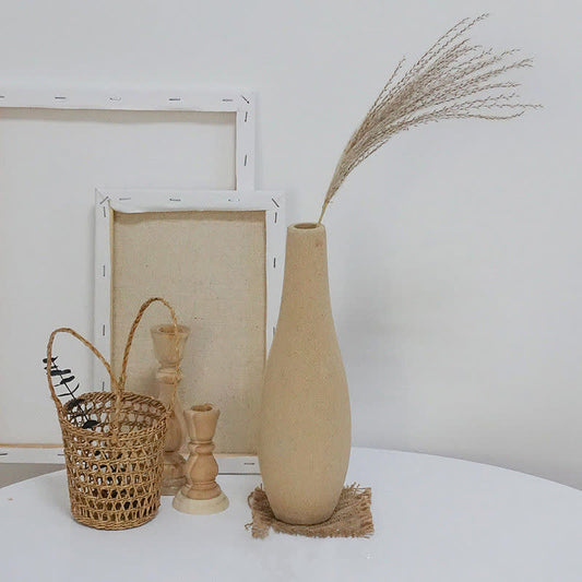 Vaso per fiori secchi in legno in stile semplice
