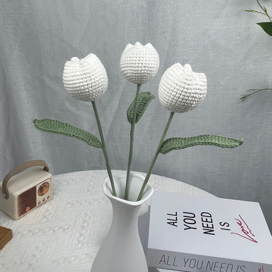 Bouquet di tulipani artificiali, decorazione per la casa (3 pezzi)