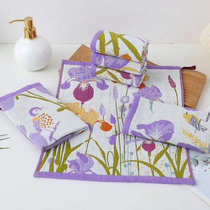 Asciugamano funzionale in garza di cotone pastorale Jacquard