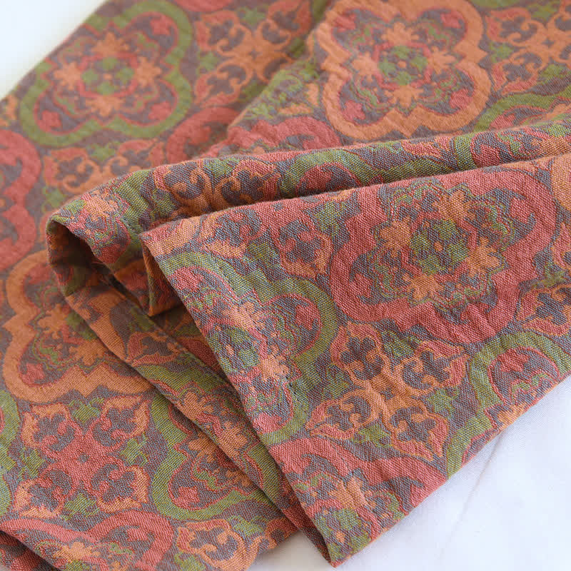 Completo da casa in garza di cotone jacquard retrò