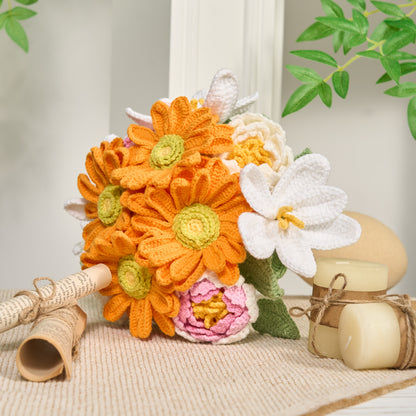 Ornamento di fiori all'uncinetto fatto a mano (12 pezzi)
