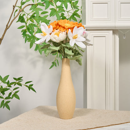 Ornamento di fiori all'uncinetto fatto a mano (12 pezzi)