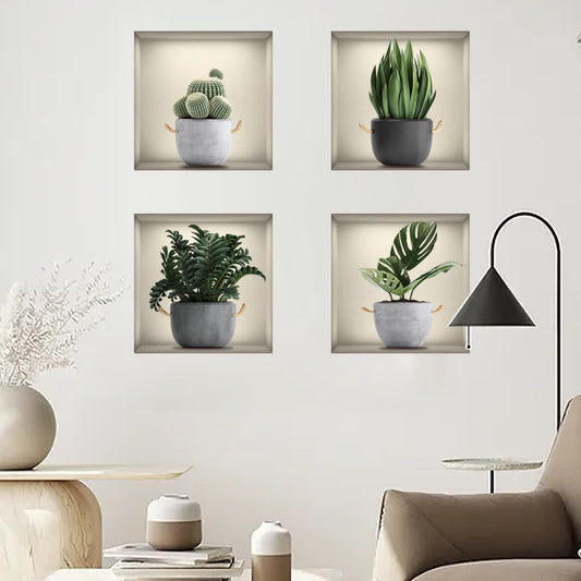 Adesivi murali autoadesivi 3D con piante botaniche